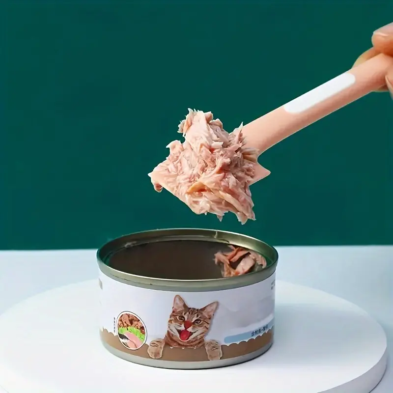 6pcs Thermoplastic Rubber Cat Food Can Spoons, Pet Feeding Scoops with Claw Design for Wet Food - Pet Supplies for Cats