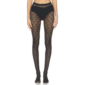 Wolford Mermaid Net Tights in Black