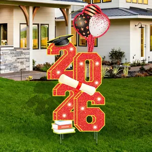 2026 Graduation Decorations - 3.5FT Large Class 2026 Graduation Yard Sign Yard Decorations Congrats Graduation Lawn Signs 2026 Grad Yard Signs with Stakes for Outdoor Indoor Congrats Graduation Party Decoration Supplies