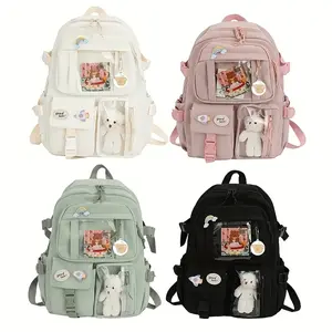 (New)A  Backpack with a Large Capacity for School, Featuring a Easy Korean Style. It Can Be Carried on One Shoulder, Both Shoulders, Or As a Handheld Bag