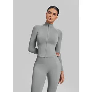 Ultrasculpt Longline Full Zipper Seamless Breathable Warm Jacket | Gym Girl Collection | Womenswear, Casual
