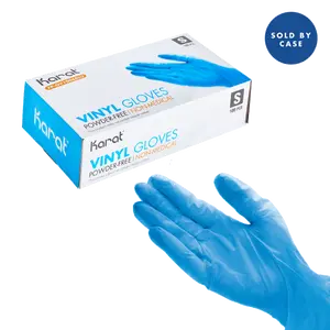[1,000 ct] Vinyl Gloves | Latex-Free | Powder-Free | Blue | Small