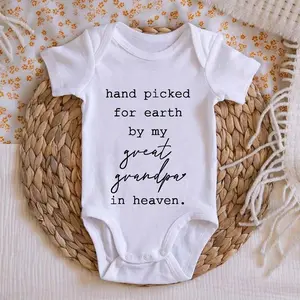 Hand Picked For Earth By My Great Grandpa Bodysuit New Boys Baby Girls By My Great Grandpa Infant Jumpsuits for Newborn Birthday Gift