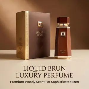 LIQUID BRUN 100ml(3.4Oz) Vintage Brown Woody Amber Perfume｜scent with earthy mature notes, nongeneric quiet luxury aroma| Versatile for daily wear, office, dates, travel & all formal occasions | long lasting perfumes