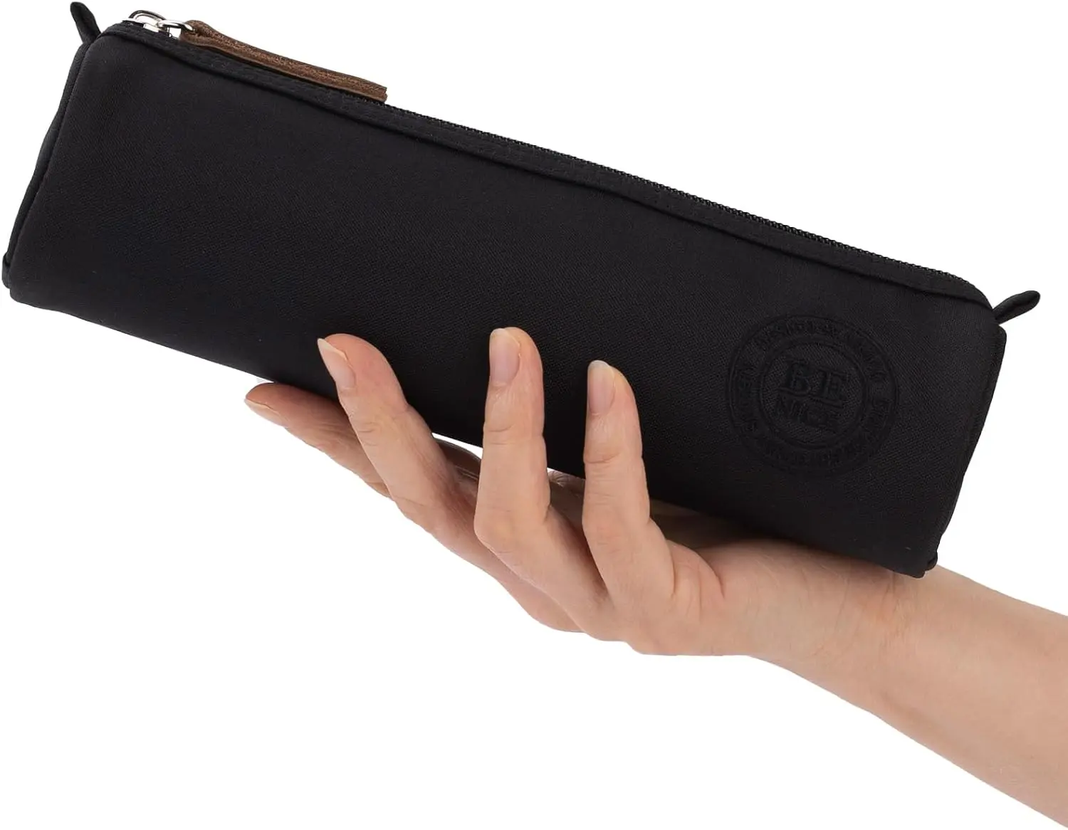 Women's Small Pencil Case, Office Stationery Pen Bag, Black Office Supplies