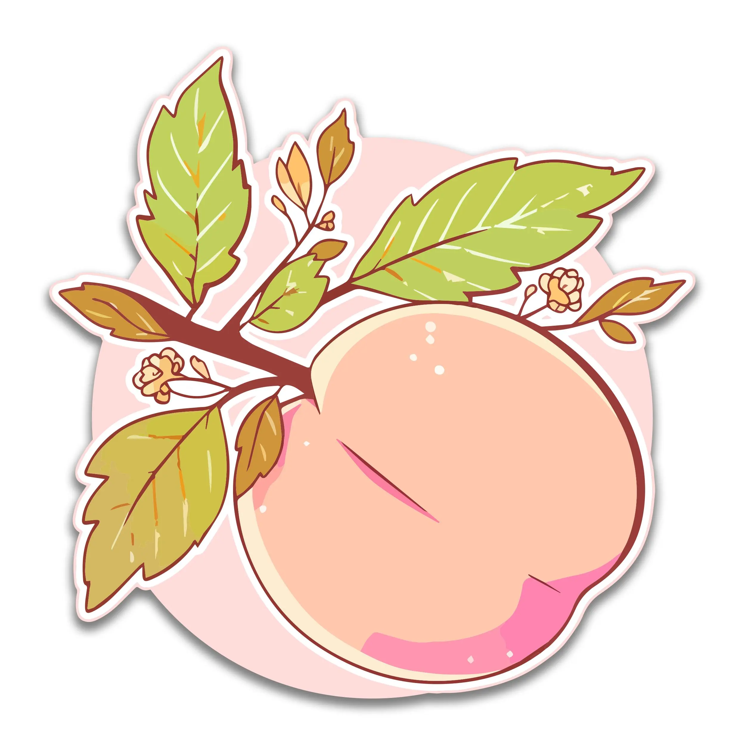 Peach Sticker