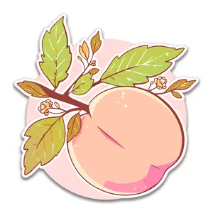 Peach Sticker