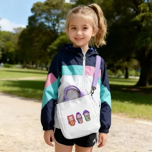 Adjustable, High-Capacity Crossbody Bag featuring Cartoon, K-Pop, and Anime Prints — A Shoulder Bag for Teens, Ideal for Travel, Outings, and School