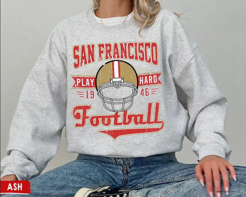 Vintage San Francisco Football Crewneck Sweatshirt / T-Shirt, Retro San Francisco Football Shirt, The Niners, 49er Sweater, 49er Fan Gift