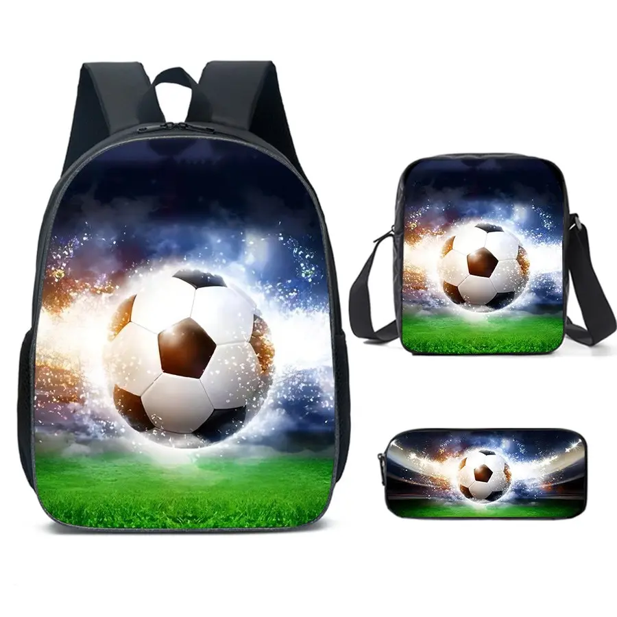Three-Piece Sports Bag Set, Large Capacity Nylon Backpack, Fashion Crossbody Bag, Travel Essential, Perfect Gift for All Seasons