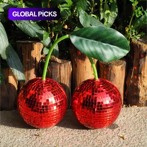 Disco Cherries for Apartment and Home Decor Groovy Decor Cherry Disco Balls Red and Pink Fruit Disco Decor #GLOBAL PICKS