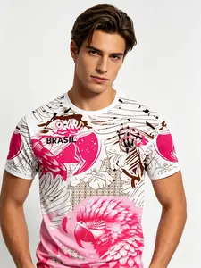 Men's Short Sleeve Sports Jersey, Outdoor Casual T-Shirt, Team Uniform, Ideal for Matches, Training, Team Wear, All Seasons