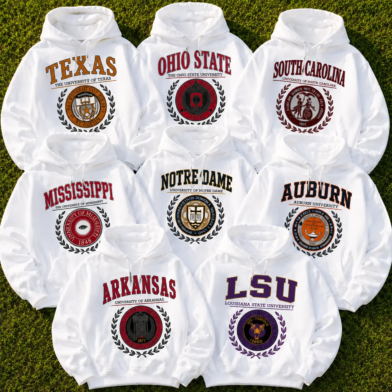 Vintage College Crest Graphic Hoodie, Retro University Seal Hoodies, Classic Campus Shirt, Collegiate Style Apparel, Soft Unisex Cotton Hoodie, Alumni Gift