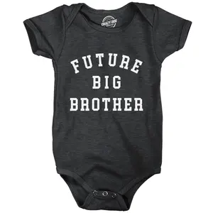 Future Big Brother Baby Bodysuit Funny Sibling New Baby Joke Jumper for Infants Funny Baby Onesies Funny Brother Onesie Novelty Onesie Black -
