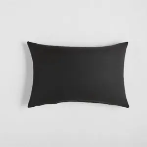 Black Inflatable rectangle Headrest Pillow, Cozy Velvet Decor for Couch or Bed, Machine Washable