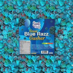 Halloween Sour Gusher Blue Raspberry Flavor - Snack - Candy - Susa Candy