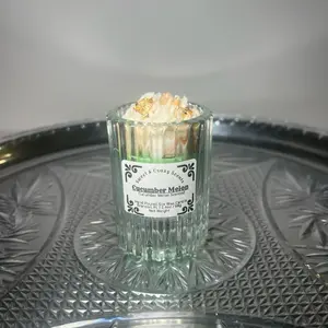 Cucumber Melon Scented Candle 5oz - Hand Poured Soy Wax Candle with Cucumber Melon Scent