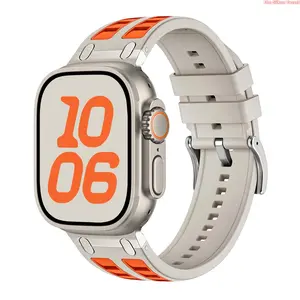 Dynamic Sport Silicone Watch Band, Flexible Snug Fit Replacement Wrist Strap 38/40/41/42/44/45/46/49mm For Outdoor Fitness Daily Casual Wear Compatible with Apple Watch Series 1 To 10 SE Ultra (No Watch) stylish  Halloween