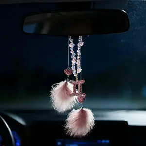 Elegant Zodiac Car Pendant, Interior Hanging Ornament, Fashionable Rearview Mirror Decoration, Stylish Car Accessory