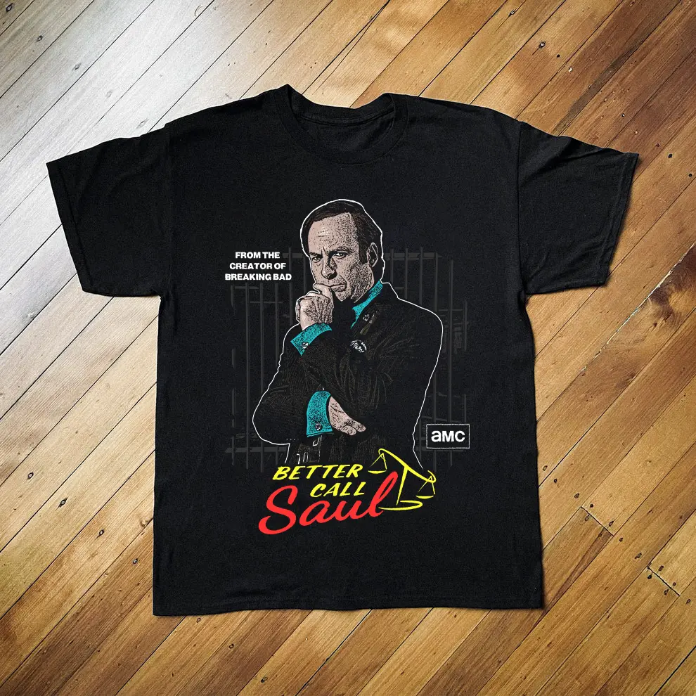 Better Call Saul Black Tee, Urban Street Style Vintage Good Graphic Tee Unisex Cotton Top, Y2K Grunge Aesthetic, Trendy T-Shirt, Casual Daily Wear, Gift T-Shirt Top Menswear Womenswear Streetwear