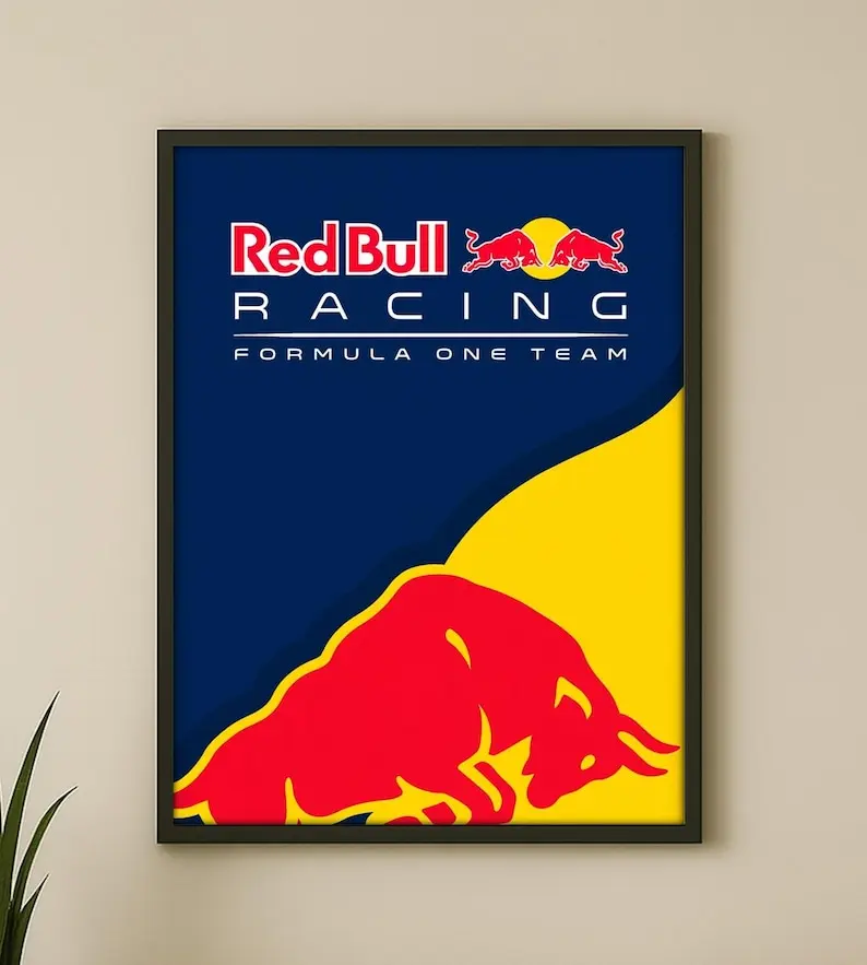 Red Bull Racing F1 Poster: Minimalist Formula One Art 