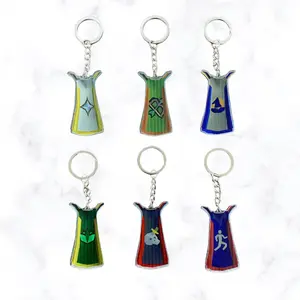 RuneScape Skill Cape Keychain Collection, Mini Cape Pendant for Gamers & Old School Fans