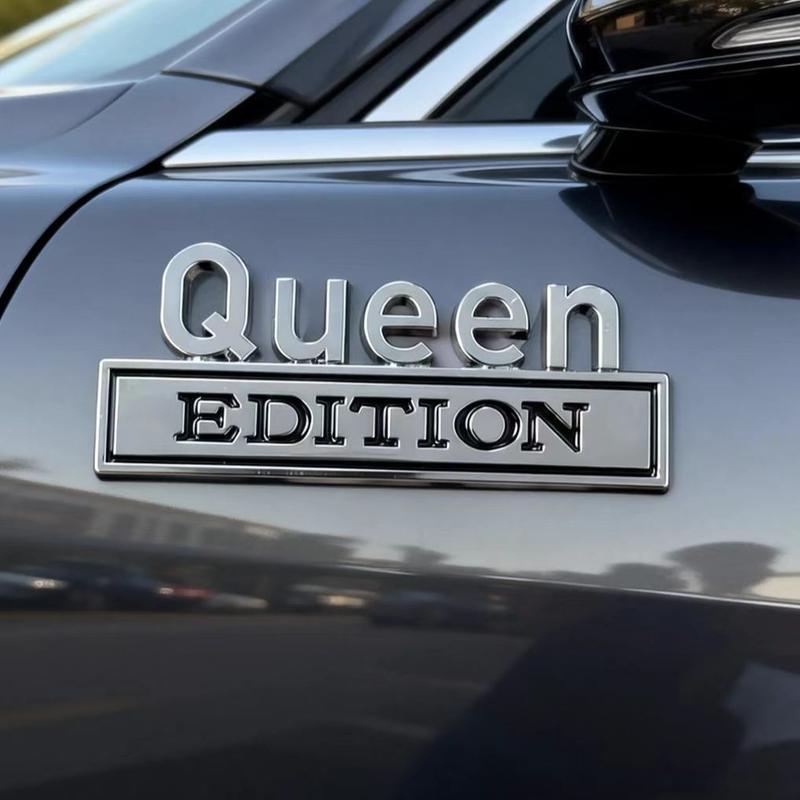 Queen Edition 3D Emblem Sticker Badge Funny Decals for Car Truck SUV Motorcycle MPV Rust Resistant Waterproof Fade Resistant 8 cm x 3.3 cm Metal Alloys Queen Edition Design