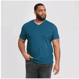 Men's Big & Tall Every Wear Short Sleeve V-Neck T-Shirt - Goodfellow & Co Thunderbolt Blue MT