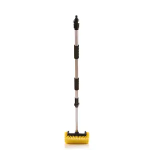 10"/12" Flow-Thru Brush w. Telescopic Pole & On/Off Selector (3.4'-6 ft. Extension)