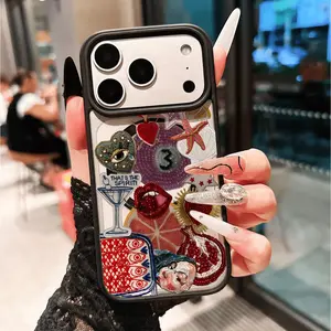 Magnetic Charging Bead Prop Illustration, Durable Christmas Decoration Set, Simple Thick Protective Anti-Drop Phone Case Cover Compatible with iPhone