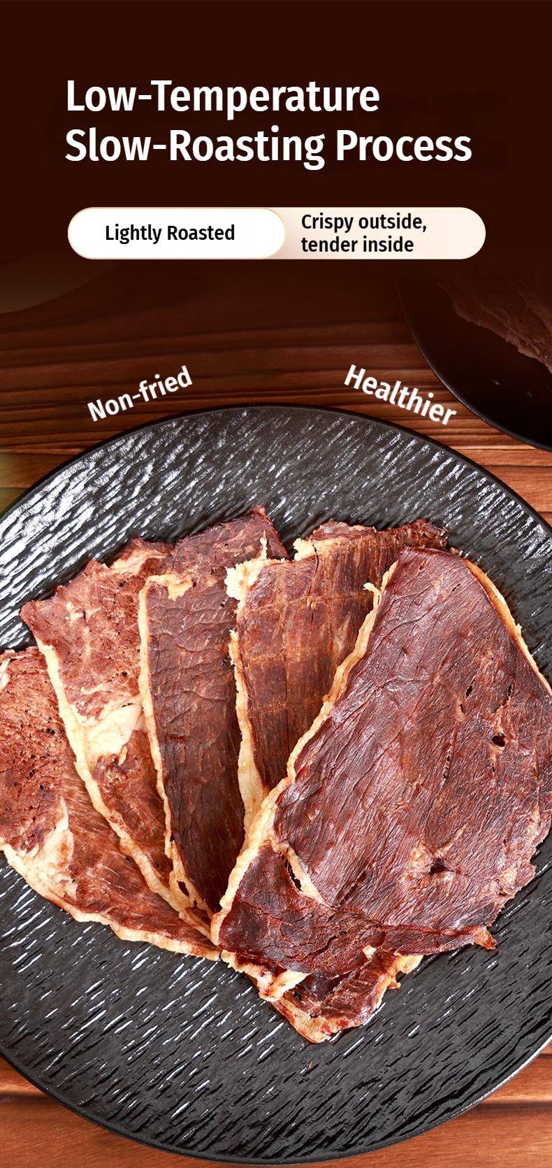 Spicy flavor High Protein Angus Beef Crisps – 54.5g Protein per 100g, Ultra Crunchy