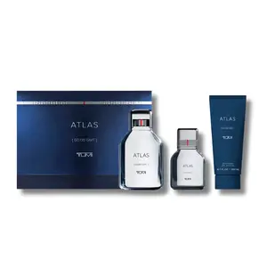 TUMI Atlas Gift Set Eau de Parfum 3.4fl.oz & 1.0fl.oz and Body Wash 6.7fl.oz Body Care Fragrance Daily Gentle Pack Comfort Aroma Scented Cosmetics