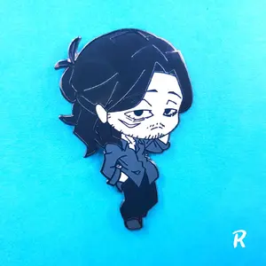 Aizawa Enamel Pin My Hero Academia - Character Design with Black Hair and Simple Design Elements