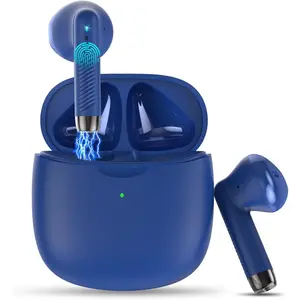 Wireless Earbuds, Bluetooth 5.4 Earbuds Stereo Bass, Bluetooth Headphones in Ear Noise Cancelling Mic, Earphones IP7 Waterproof Sports, 32H Playtime USB C Charging Case Blue Ear Buds for Android iOS