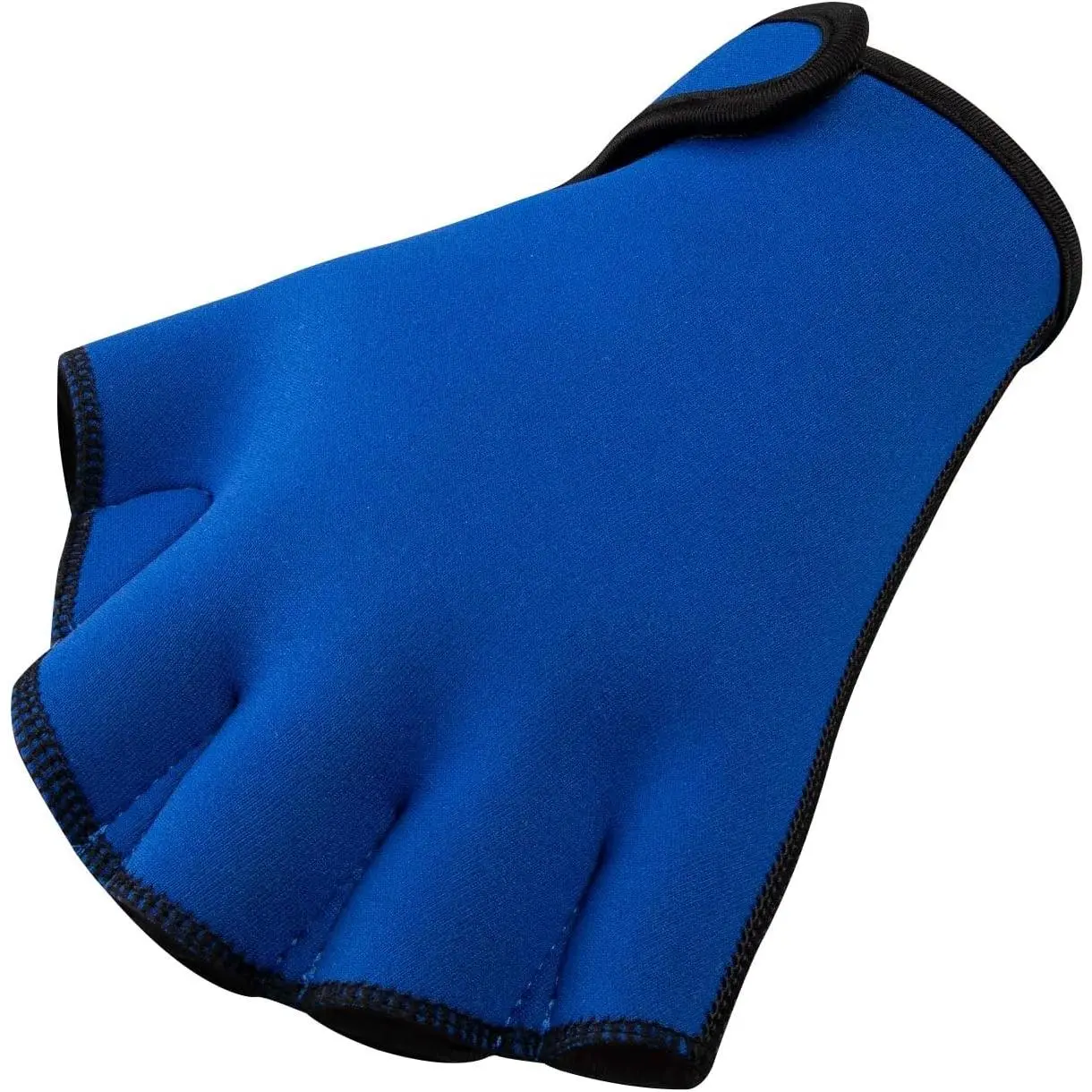Large Good Elasticity Webbed Neoprene Aquatic Gloves for Men, Women, Youth & Children - Open Finger, Adjustable Strap for Swimming, Diving & Resistance Training