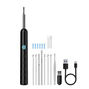 Smart Ear Wax Removal Tool with Camera, Ear Sticks, USB-C Charging, WIFI Connection, 6 LED Lights for Precise Cleaning, Ideal for Youth