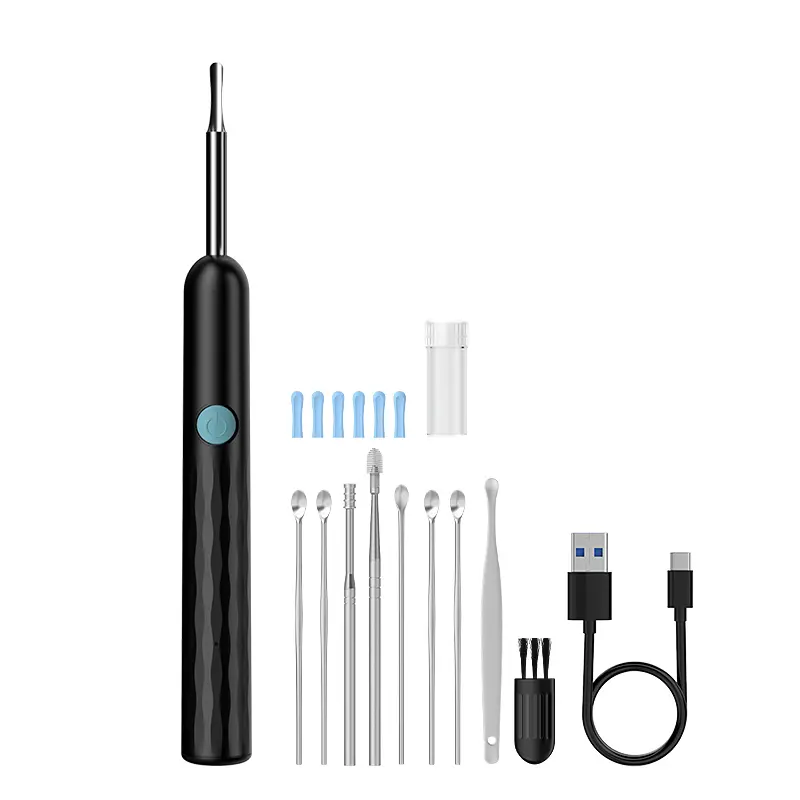 Smart Wide-Angle Ear Wax Removal Kit with Camera, Ear Swab Sticks, USB-C Charging, WIFI Connection, 6 LED Lights for Precise Cleaning, Beauty & Personal Care Tool Ideal for Youth with Android Phones Earwax Remover ear wax removal tool