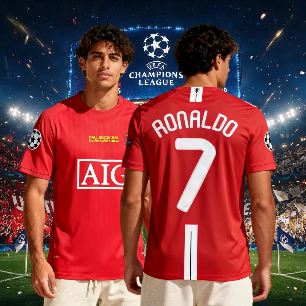 0708 CR#7 Home Short Sleeve Soccer Jersey Champions League
