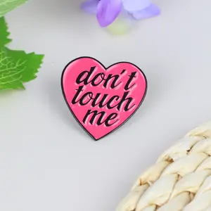 Social Anxiety Enamel Pin, Don't Touch Me Heart Brooch, Sarcastic Dark Humor Gifts, Anti-Social Pins For Introverts And Social Anxiety