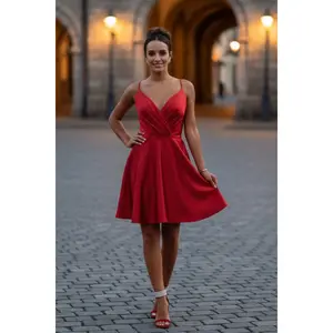 Red Graduation Dress | Commencement Ceremony Party Outfit