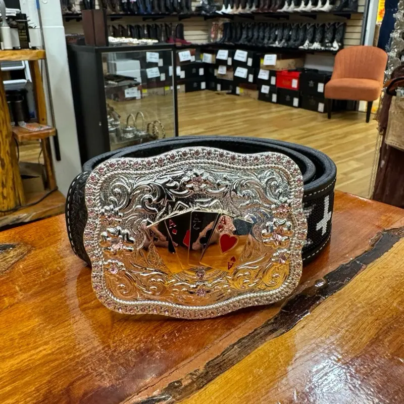 ACES PINK COWGIRL BUCKLE