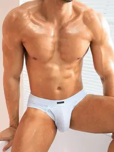KRYPT  Men's White Knitted Fabric Briefs For A Naughty Look Men Bikini Underwear Men Panties Gay Underwear Briefs For Men