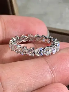 Fashion Artificial Zircon Decorated Ring for Women, Artificial Zircon Rings, Elegant Rhinestone Ring, Fashion Elegant Jewelry for Party, Daily Clothing Decor, Trendy All-match & Exquisite Jewelry for Birthday Gift