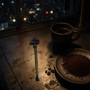 Colorful mushroom shape pendant scoop，coffee bean powder scoop