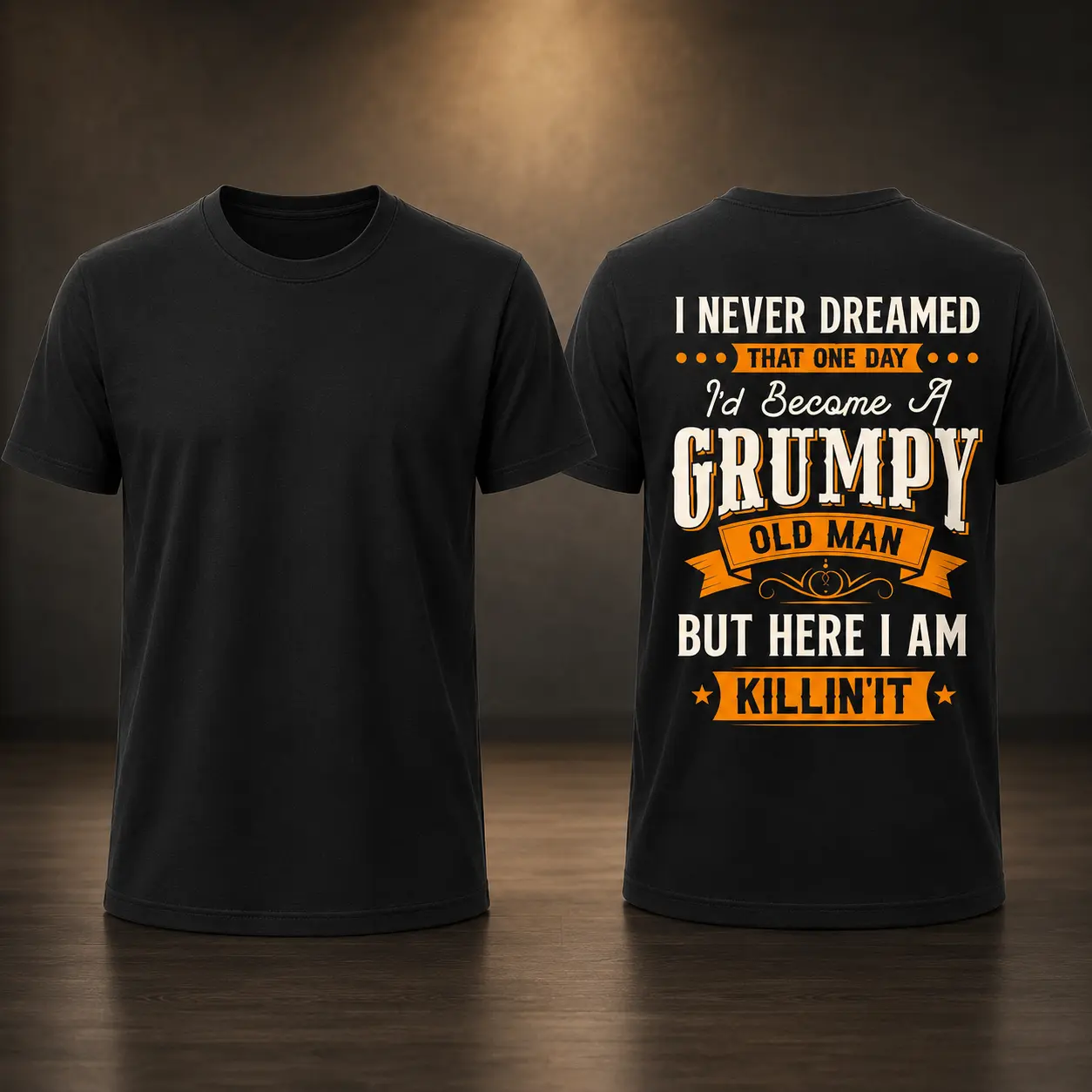 Proud Veteran Grumpy Old Man Funny Graphic T-Shirt, Vintage Humor Tee, Gift for Dad and Grandpa MADE IN USA
