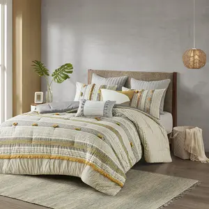 3 Piece Cotton Comforter Set, Cody