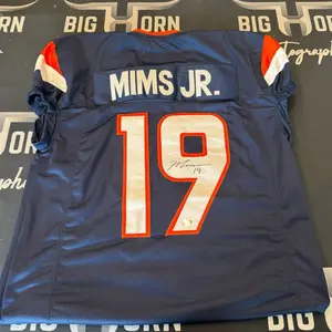 Marvin Mims Jr. Custom Broncos Navy Jersey
