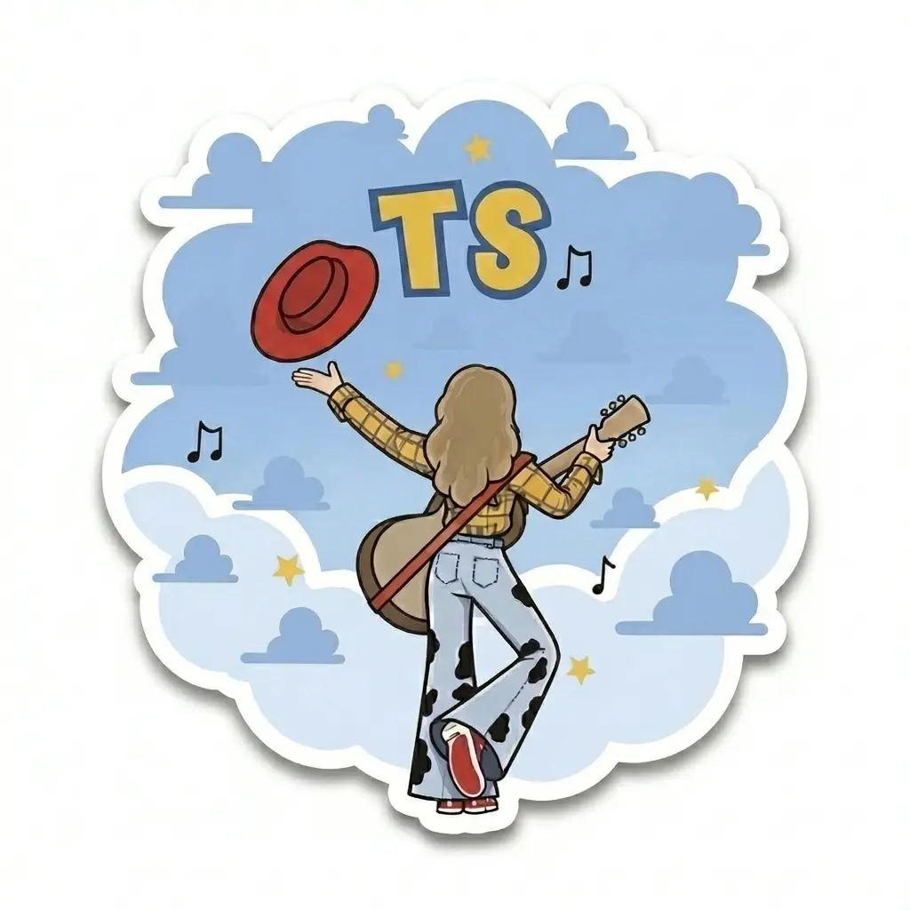 (Set of 1,2,3,5 pcs) Story Sticker, TS Fan Sticker, Laptop Phone or Water Bottle Decal