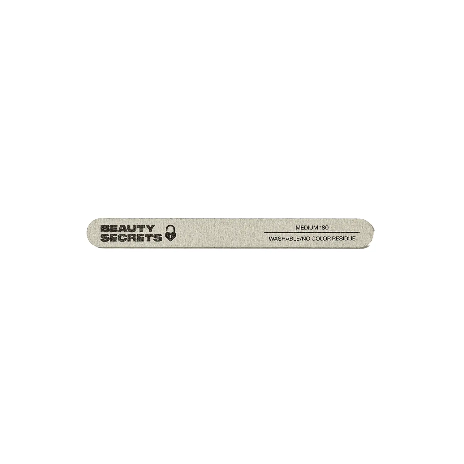 Beauty Secrets Zebra Cushion Nail File - Medium 180 Grit, Easy to Disinfect, Nail Care Tool for Salon Manicure, Selfcare Essential for Mini Toiletries for Purse