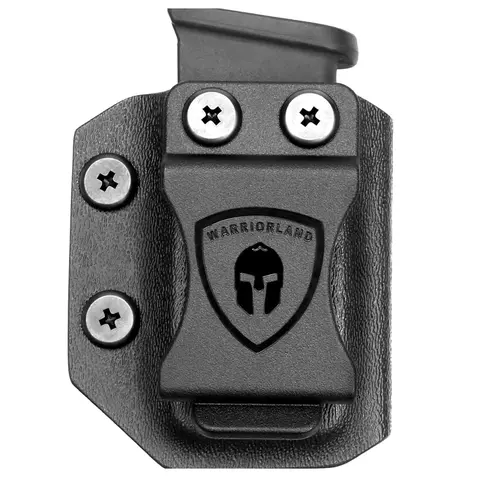 WARRIORLAND Ambidextrous Universal IWB/OWB Concealed Holster Magazine Pouch - 1.5’’ Belt Fit, Adjustable MRD, Hand Orientation, Fits 43 Handgun, Excludes 43X/43X MOS Models